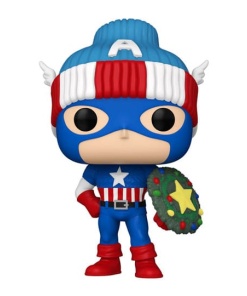 Marvel POP! Vinyl Figura Holiday Capt. America 9 cm