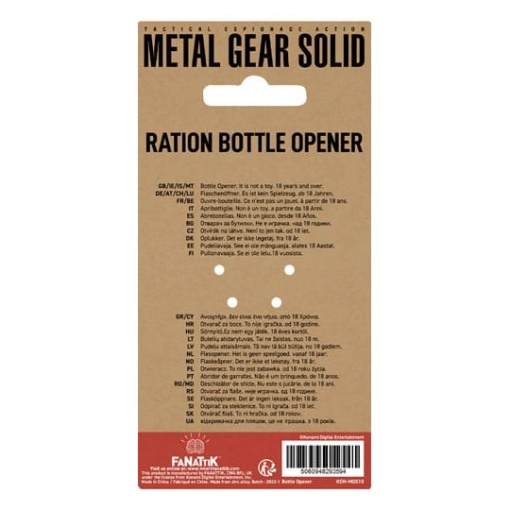 Metal Gear Solid Abrebotellas Solid Ration 8 cm