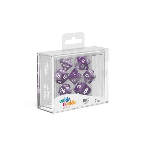 Oakie Doakie Dice Dados RPG-Set Marble - Púrpura (7)