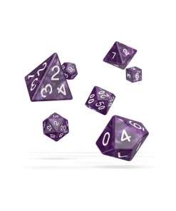 Oakie Doakie Dice Dados RPG-Set Marble - Púrpura (7)