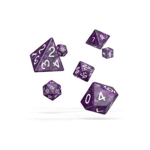 Oakie Doakie Dice Dados RPG-Set Marble - Púrpura (7)