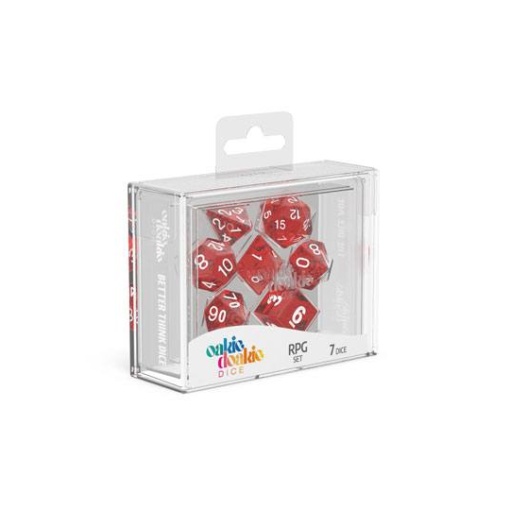 Oakie Doakie Dice Dados RPG-Set Speckled - Rojo (7)