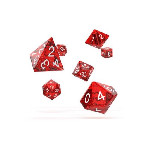 Oakie Doakie Dice Dados RPG-Set Speckled - Rojo (7)