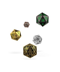 Oakie Doakie Dice Dados Spindown D20 Set Metal (5)