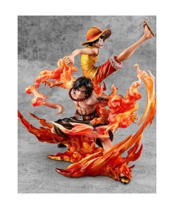 One Piece Estatua PVC P.O.P. NEO-Maximum Luffy & Ace Bond between brothers 20th Limited Ver. 25 cm