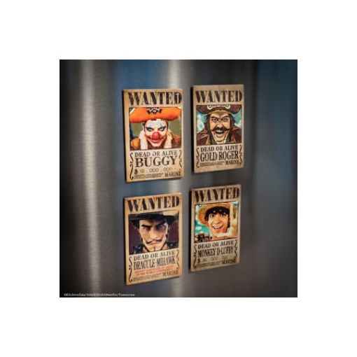 One Piece Pack de 4 Imanes Wanted