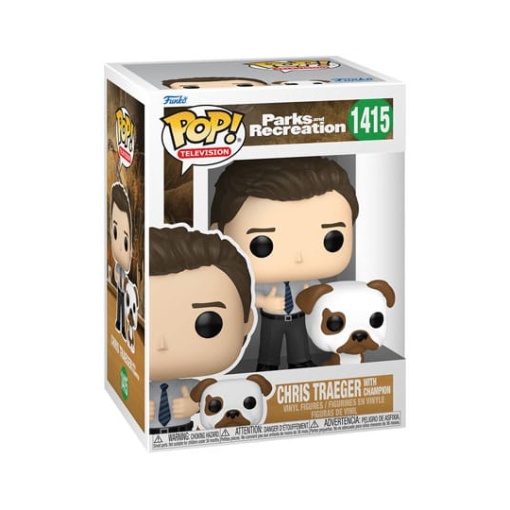 Parks and Recreation 15th Anniversary Figura POP & Buddy! Vinyl Chris&Champion 9 cm