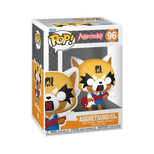 Sanrio Figura POP! Animation Vinyl Aggretsuko w/Guitar 9 cm  - Embalaje dañado