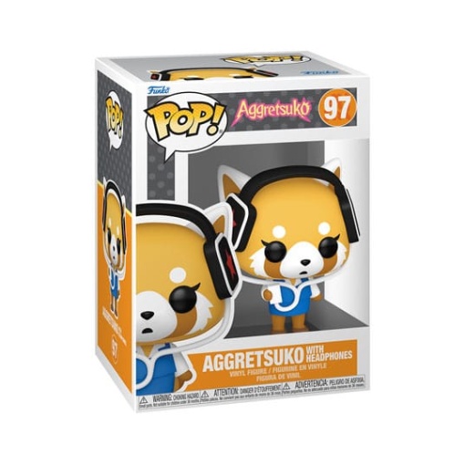 Sanrio Figura POP! Animation Vinyl Aggretsuko w/headphones 9 cm