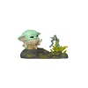 Star Wars POP! Deluxe Vinyl Figura Din Grogu w/Frog 9 cm