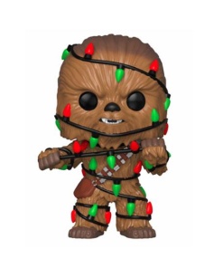 Star Wars POP! Vinyl Cabezón Holiday Chewbacca with Lights 9 cm