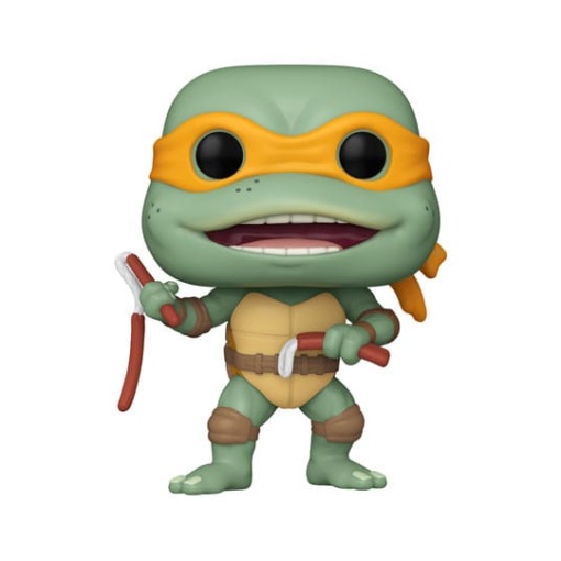 Tortugas Ninja POP! Movies Vinyl Figura Michelangelo Sausage Link Nunchucks 9 cm