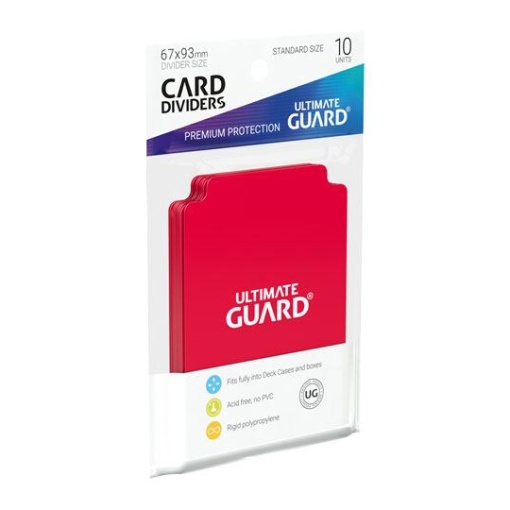 Ultimate Guard Card Dividers Tarjetas Separadoras para Cartas Tamaño Estándar Rojo (10)