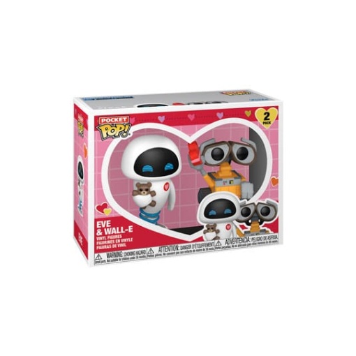 Wall-E Pack de 2 Figuras Pocket POP! Vinyl Valentines 4 cm