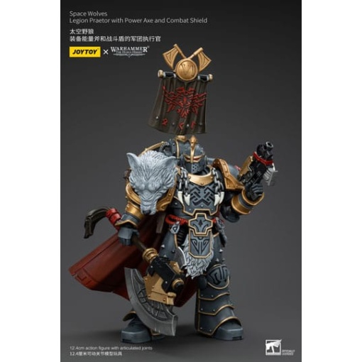 Warhammer The Horus Heresy Figura 1/18 Space Wolves Legion Praetor with Power Axe and Combat Shield 12 cm