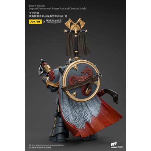 Warhammer The Horus Heresy Figura 1/18 Space Wolves Legion Praetor with Power Axe and Combat Shield 12 cm