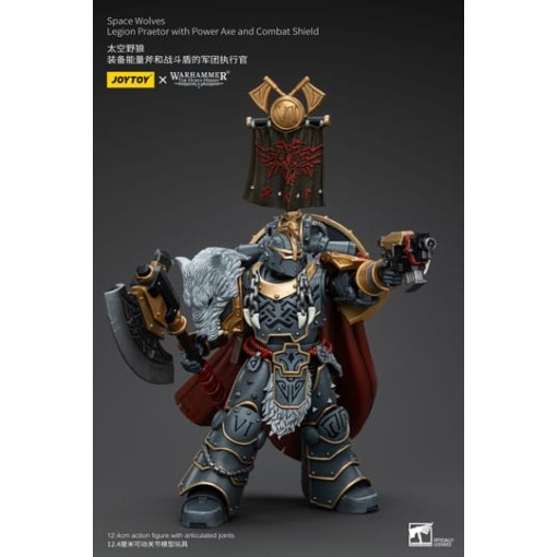 Warhammer The Horus Heresy Figura 1/18 Space Wolves Legion Praetor with Power Axe and Combat Shield 12 cm