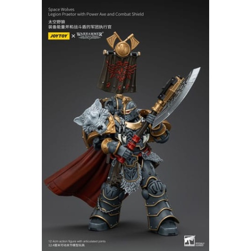 Warhammer The Horus Heresy Figura 1/18 Space Wolves Legion Praetor with Power Axe and Combat Shield 12 cm