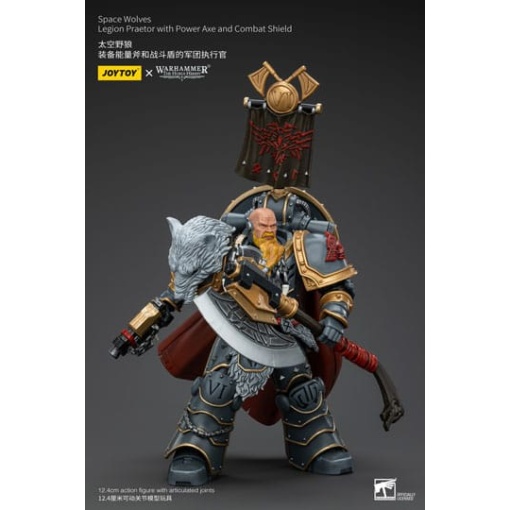 Warhammer The Horus Heresy Figura 1/18 Space Wolves Legion Praetor with Power Axe and Combat Shield 12 cm