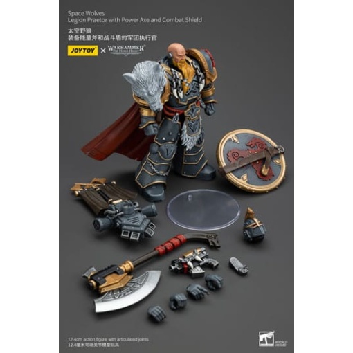 Warhammer The Horus Heresy Figura 1/18 Space Wolves Legion Praetor with Power Axe and Combat Shield 12 cm