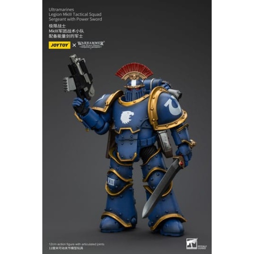 Warhammer The Horus Heresy Figura 1/18 Ultramarines Legion MKIII Tactical Squad Sergeant with Power Sword 20 cm