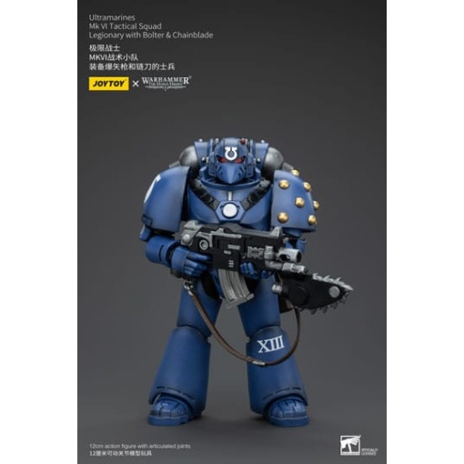 Warhammer The Horus Heresy Figura 1/18 Ultramarines MK VI Tactical Squad Legionary with Bolter& Chainblade 20 cm