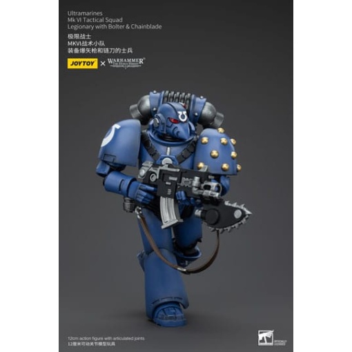 Warhammer The Horus Heresy Figura 1/18 Ultramarines MK VI Tactical Squad Legionary with Bolter& Chainblade 20 cm