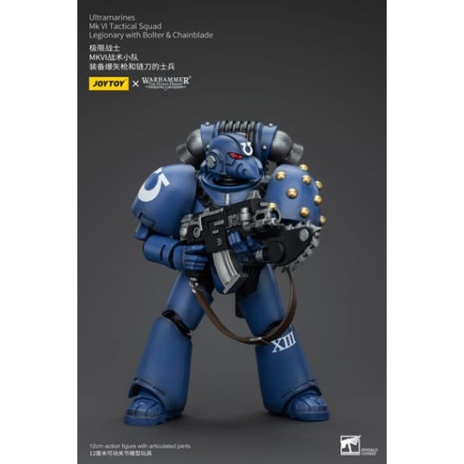 Warhammer The Horus Heresy Figura 1/18 Ultramarines MK VI Tactical Squad Legionary with Bolter& Chainblade 20 cm