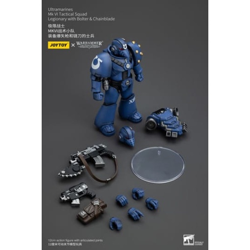 Warhammer The Horus Heresy Figura 1/18 Ultramarines MK VI Tactical Squad Legionary with Bolter& Chainblade 20 cm