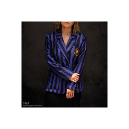 Wednesday Chaqueta Nevermore Academy Purple Striped Blazer