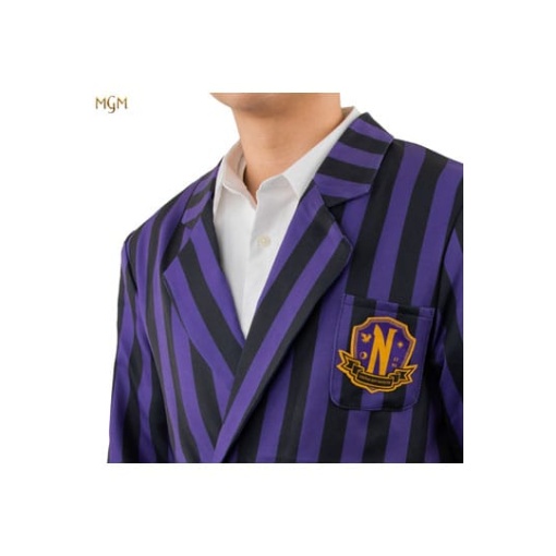 Wednesday Chaqueta Nevermore Academy Purple Striped Blazer