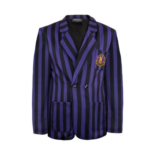 Wednesday Chaqueta Nevermore Academy Purple Striped Blazer