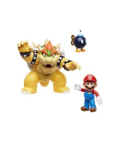 World of Nintendo Pack de 3 Figuras Mario vs. Bowser Lava Battle 6-15 cm