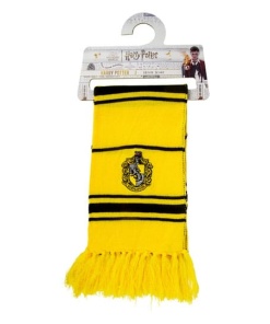 Harry Potter Bufanda Hufflepuff Thin Stripes (Hanger) 160 cm